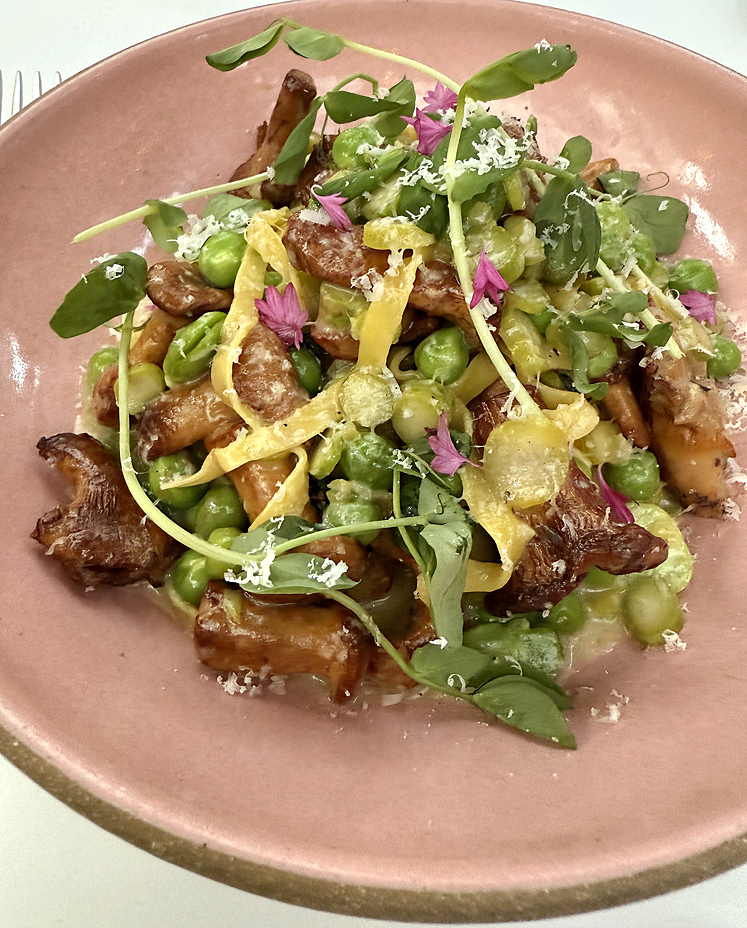 Tagliatelle with the bounty of spring.