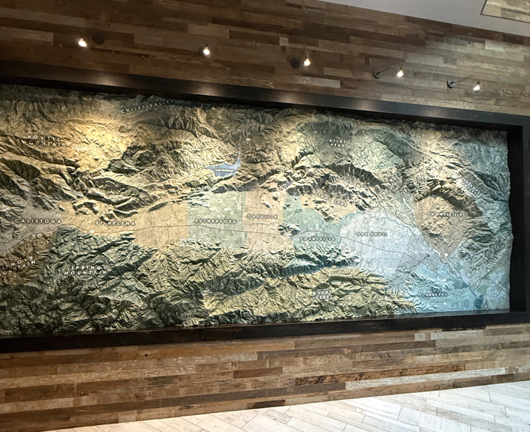 The relief map artwork.